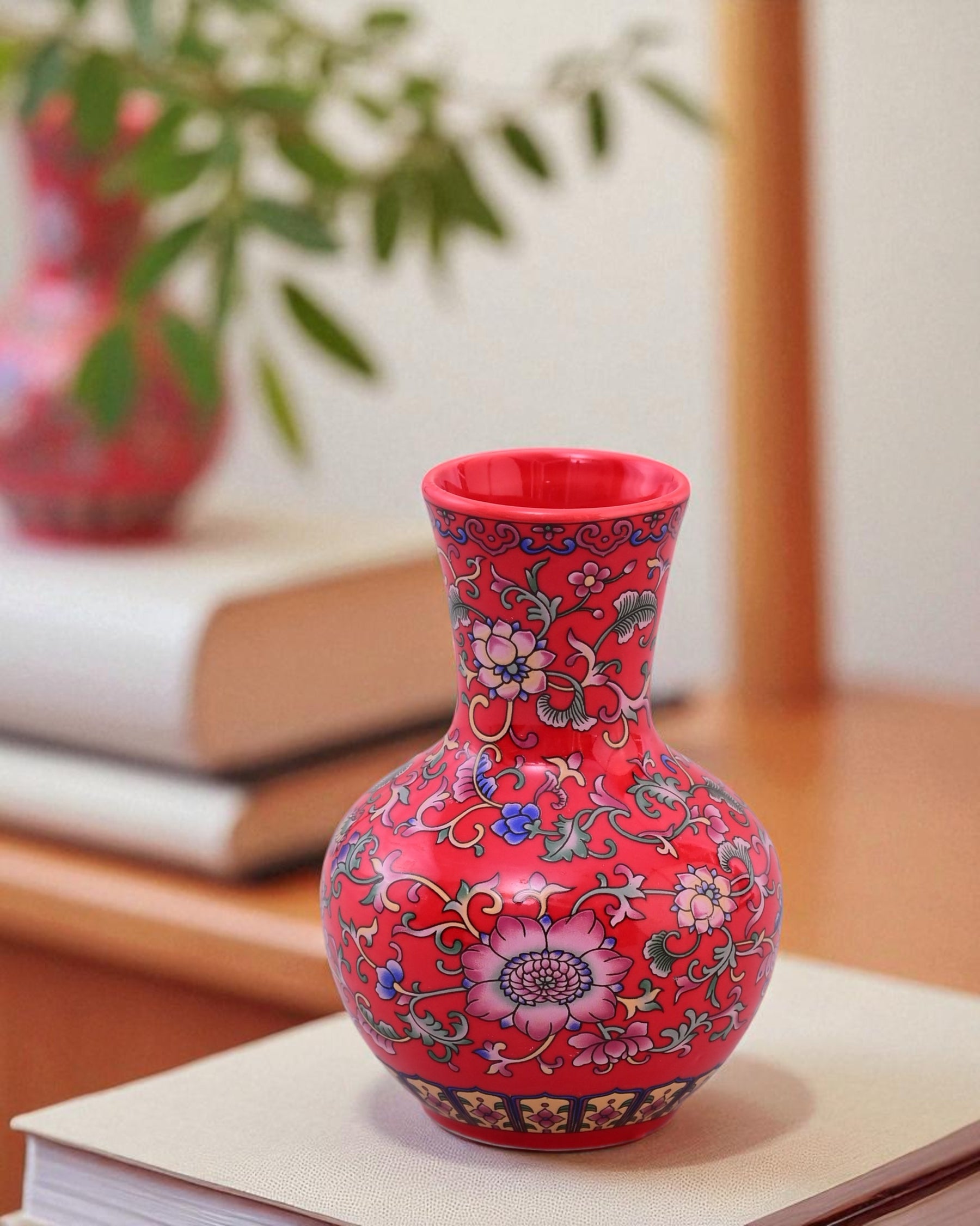 Royal Red Garden Ensembleb Vase - Set Of 3