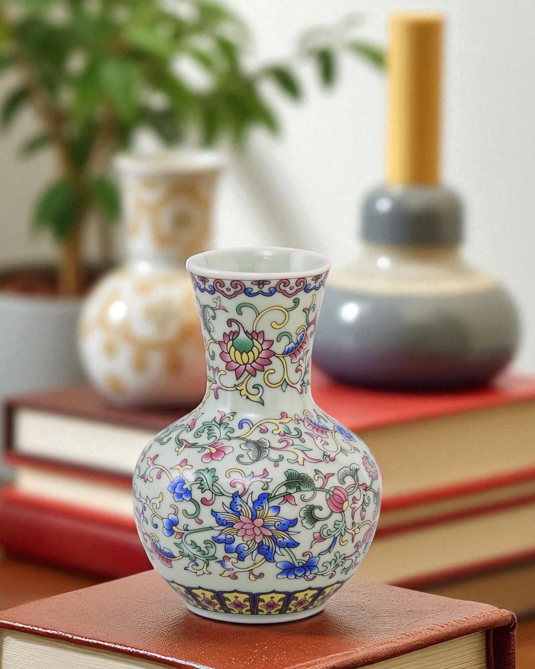 Famille Verte Garden Blossom Vase - Set Of 3