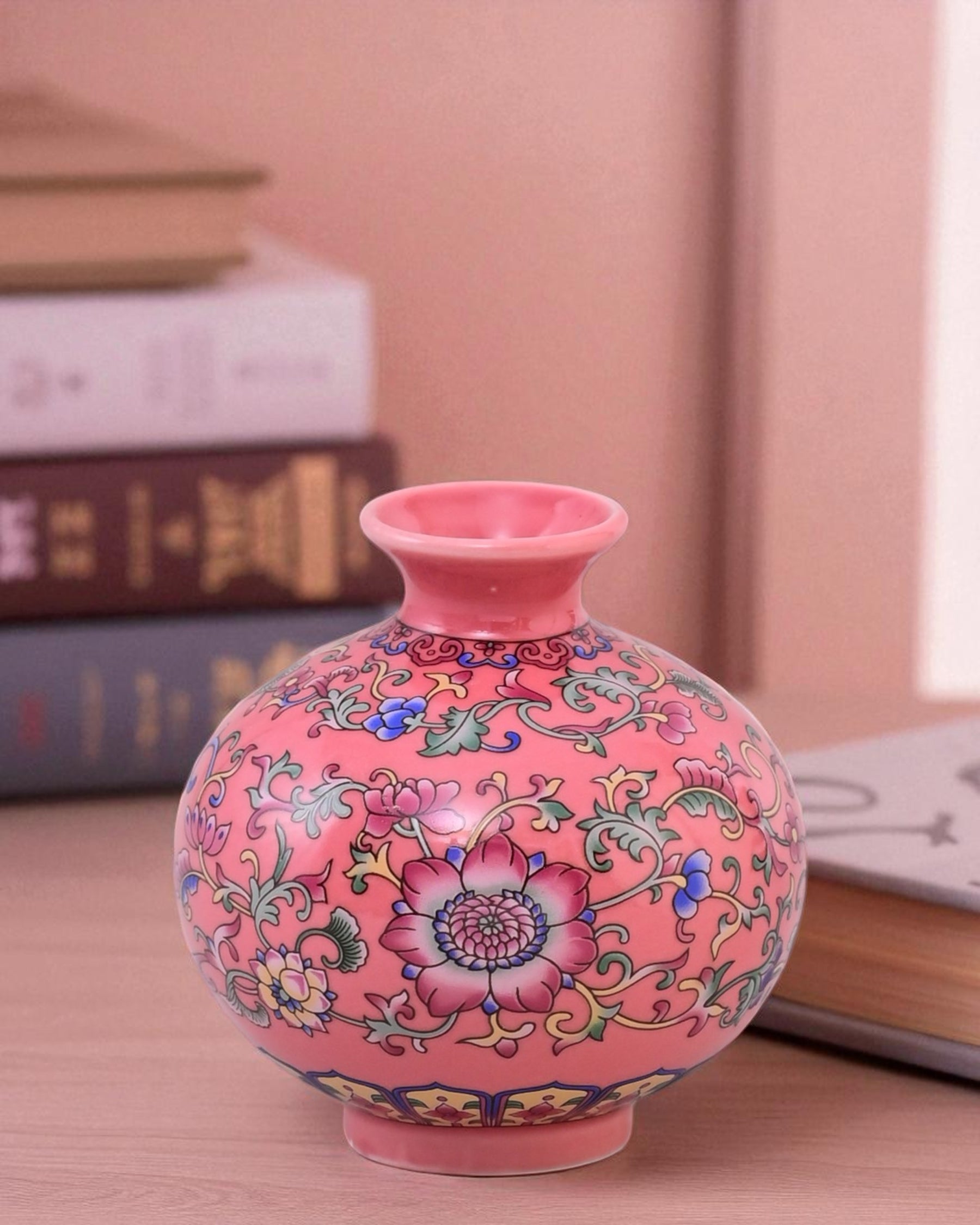 Famille Rose Blossom Vase - Set Of 3