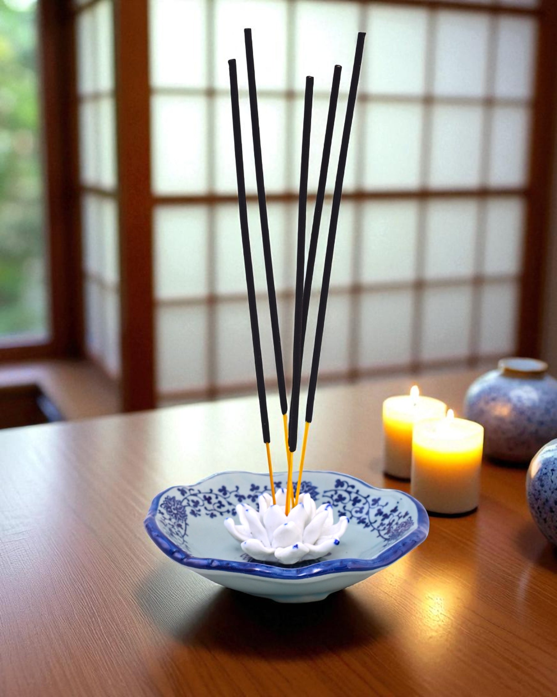 Blue Blossom Lotus Incense Holder