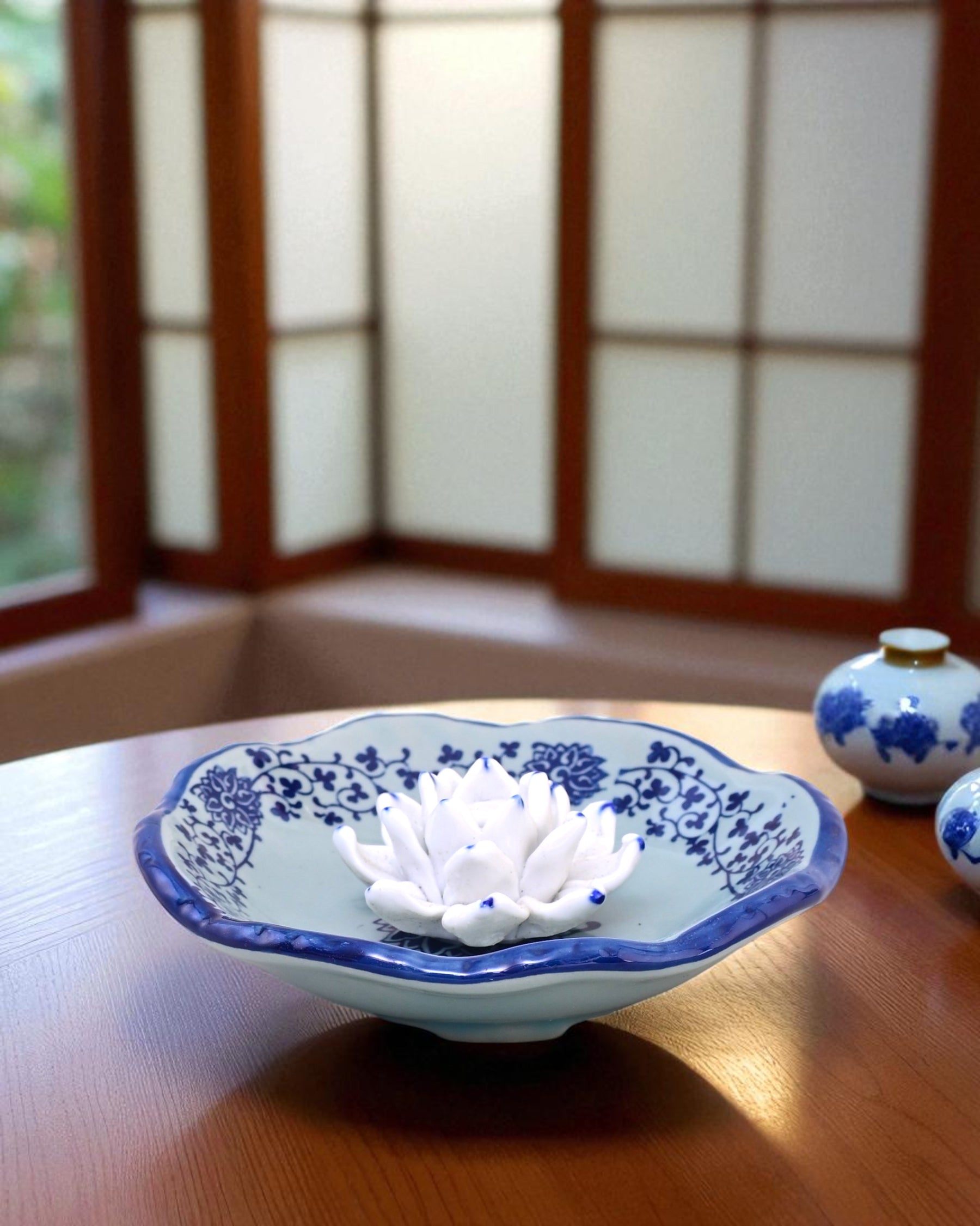 Blue Blossom Lotus Incense Holder