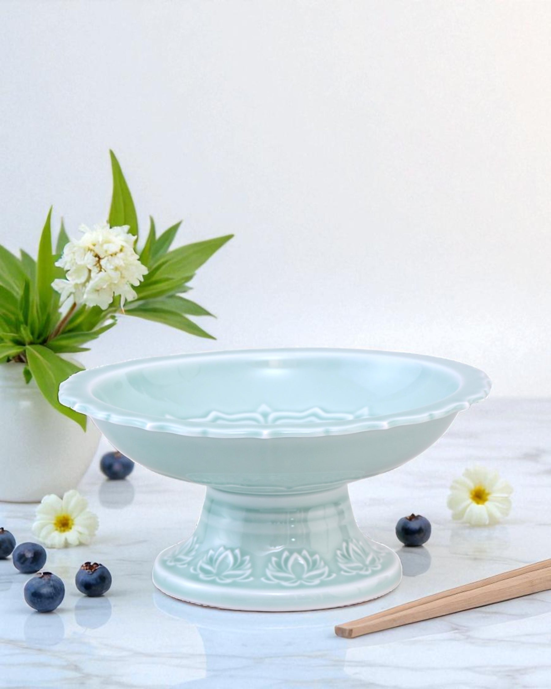 Celadon Green Glaze Cake Stand