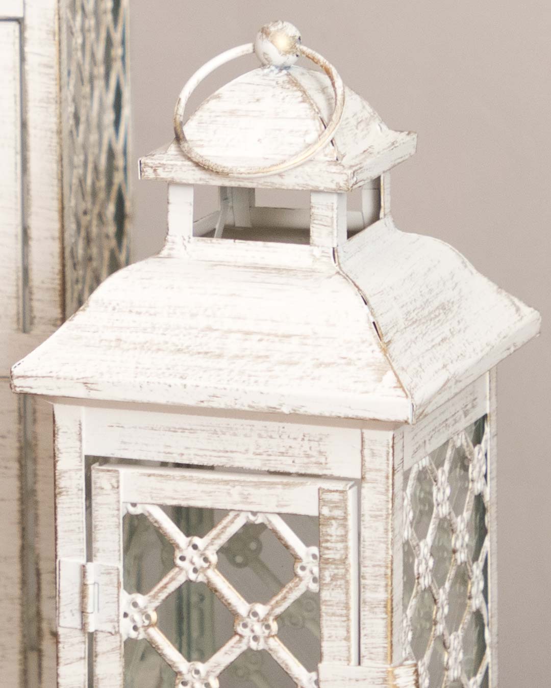 Serene Glow Vintage Hanging Lantern - Large