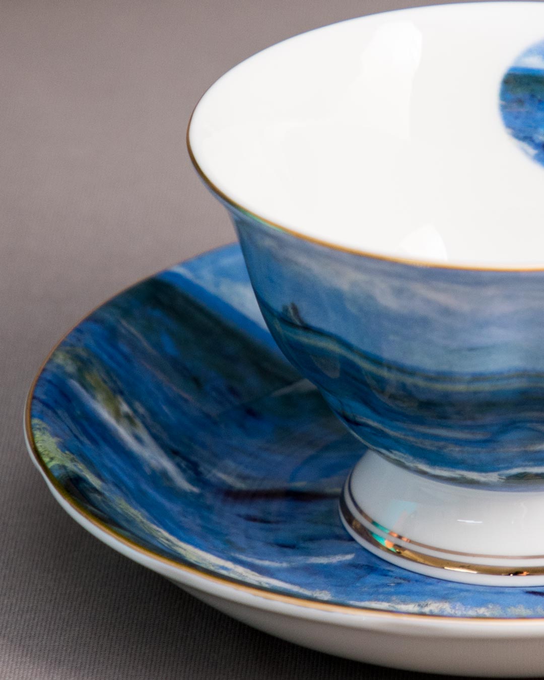 'Seascape' Vincent Van Gogh Painting Cup & Saucer - The Decor Kart