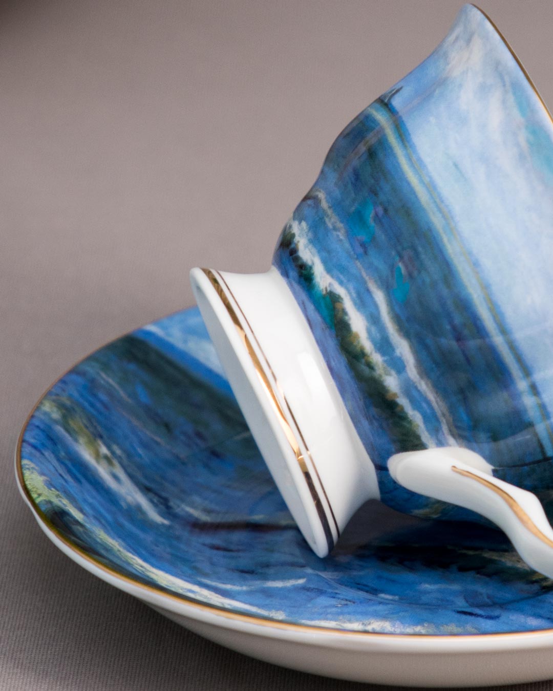 'Seascape' Vincent Van Gogh Painting Cup & Saucer - The Decor Kart