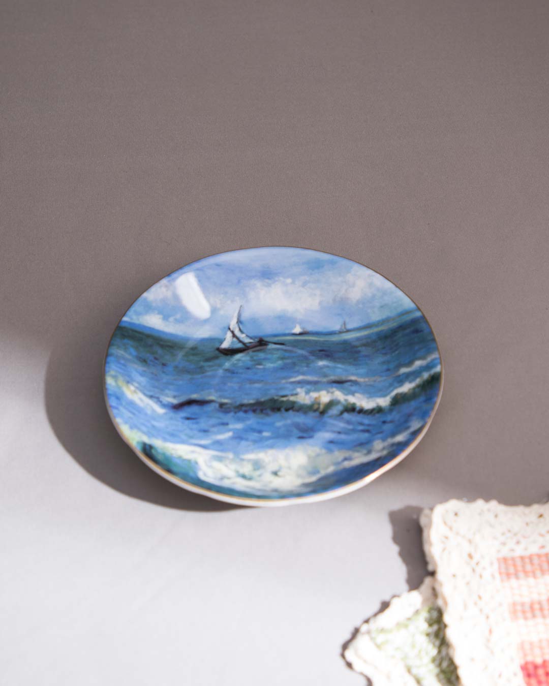 'Seascape' Vincent Van Gogh Painting Cup & Saucer - The Decor Kart