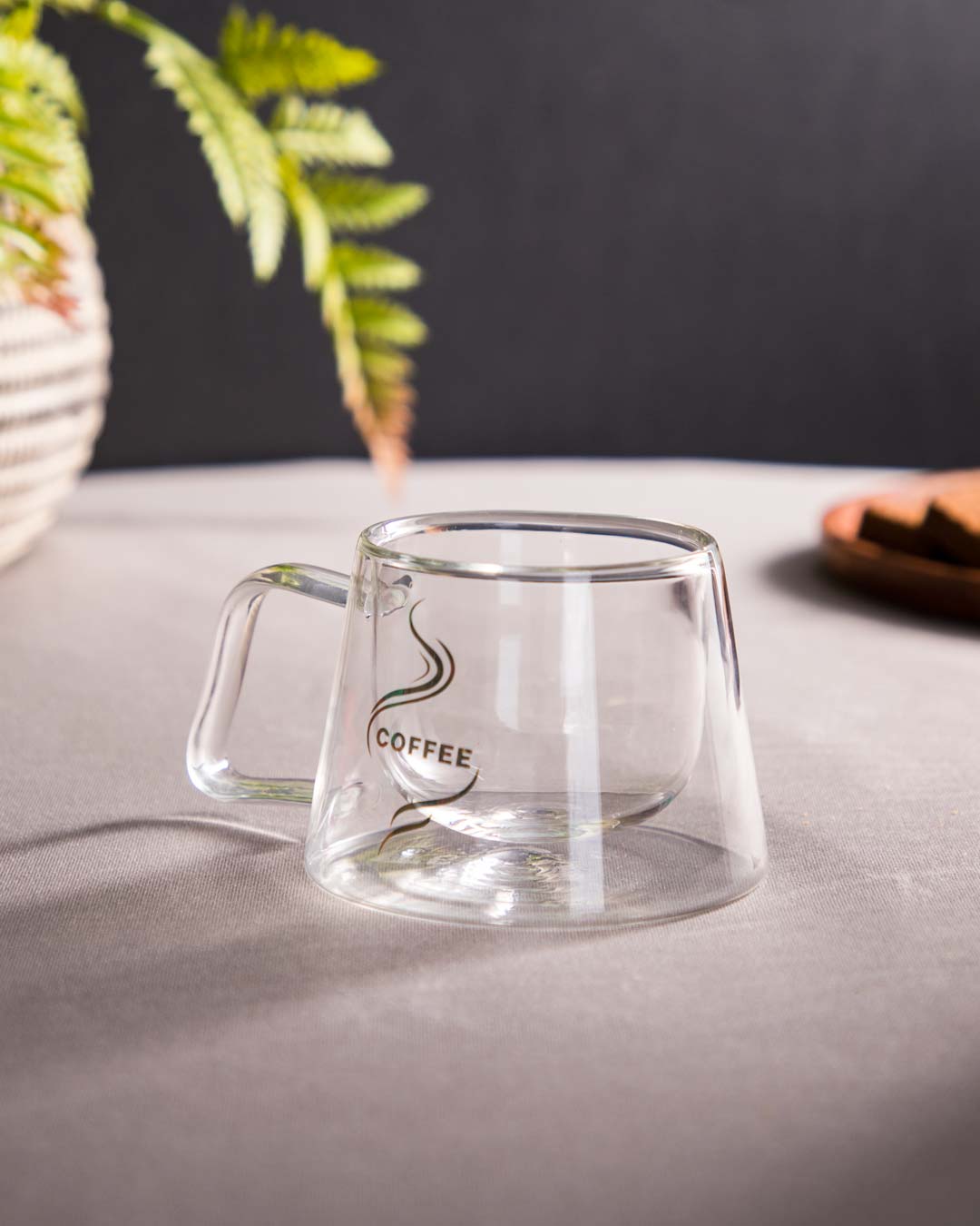 Emerald Double Wall Glass Tea Cup