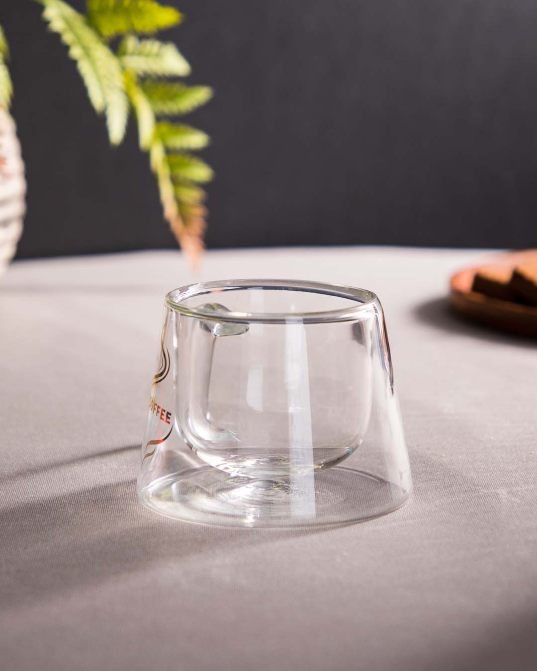 Emerald Double Wall Glass Tea Cup