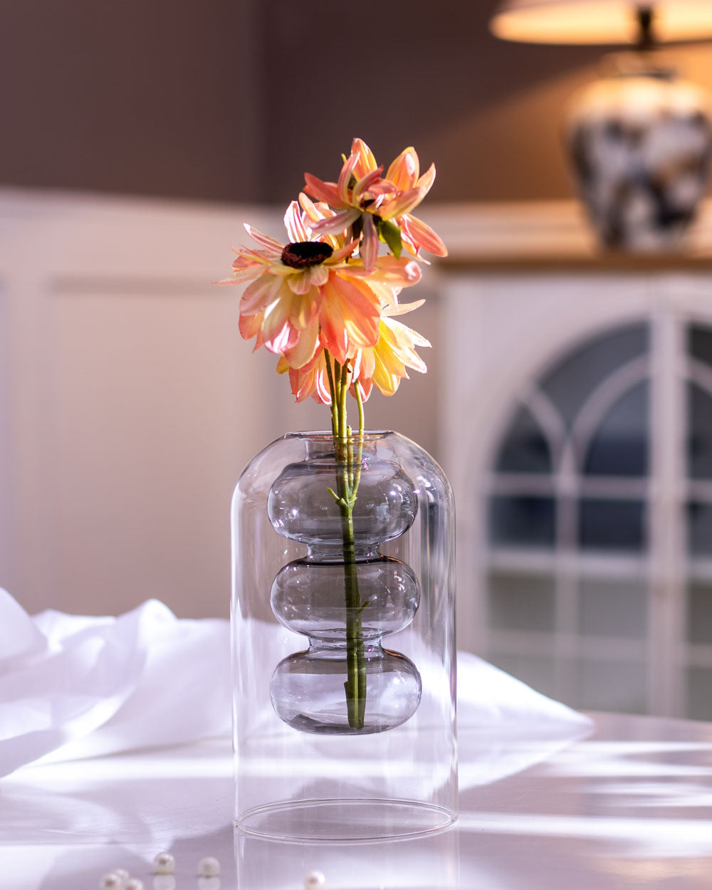 Edith Double Wall Glass Vase Medium