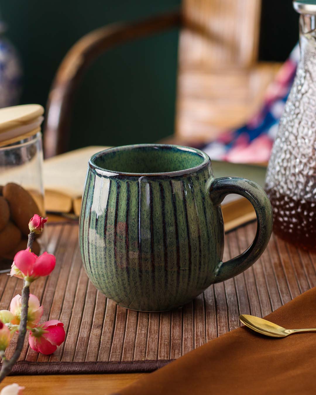 Oldham Green Smoke Mug - The Decor Kart