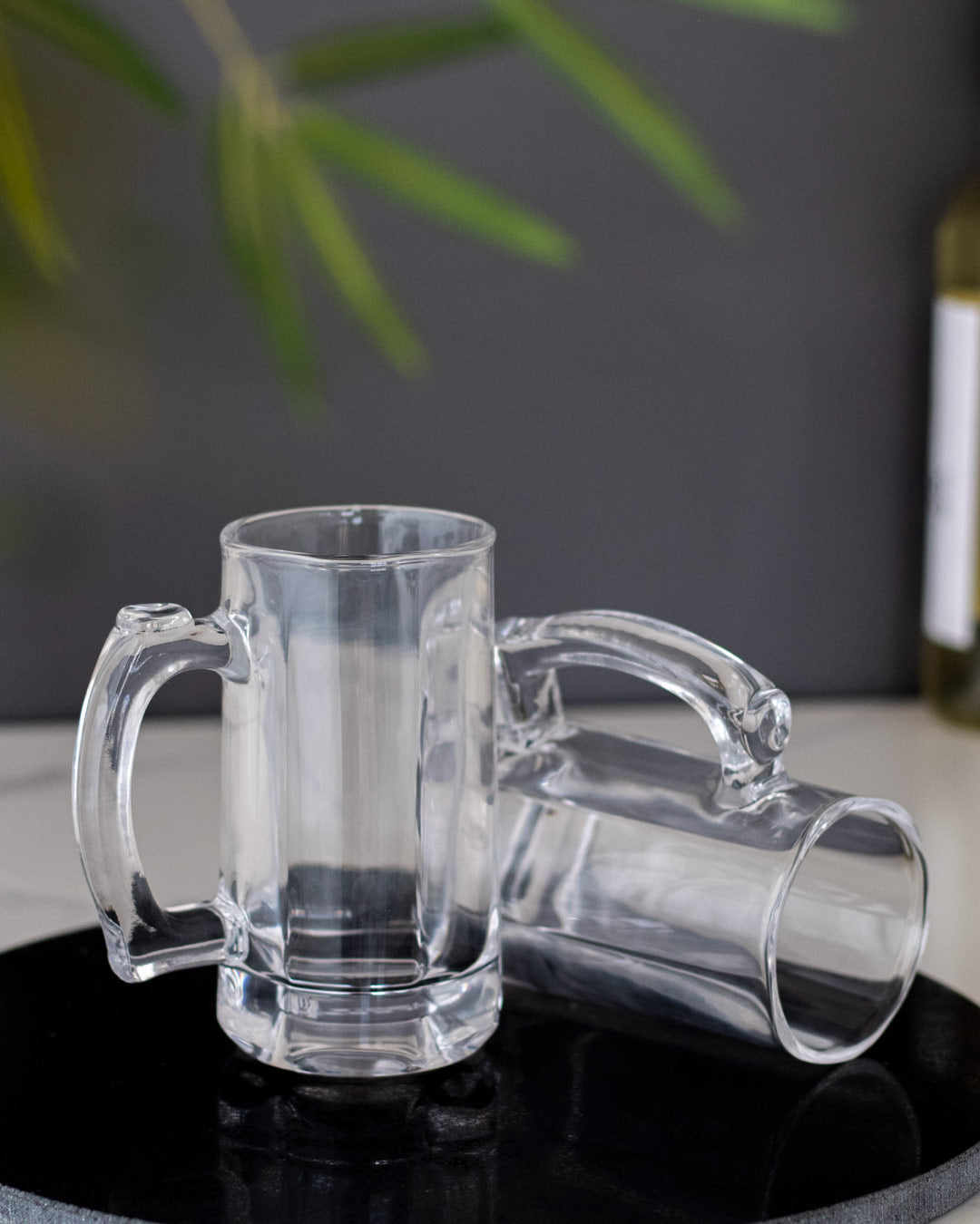 Heavy base 300ml clear cheap glass beer mugs for sale