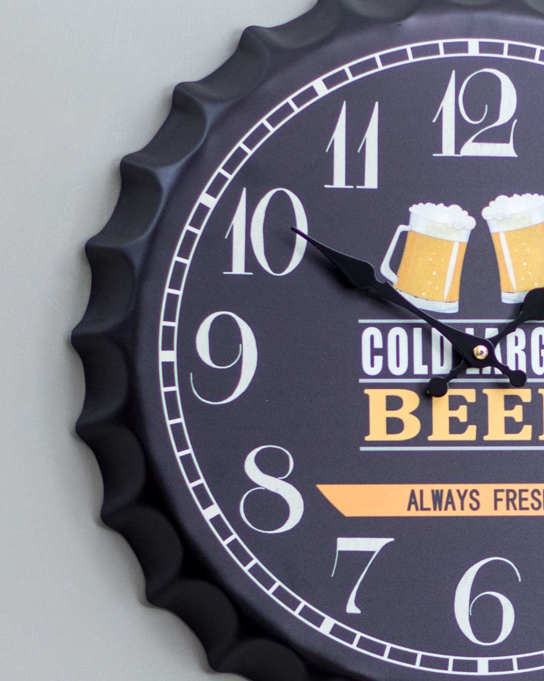 'BEER' Bottle Cap Wall Clock - The Decor Kart