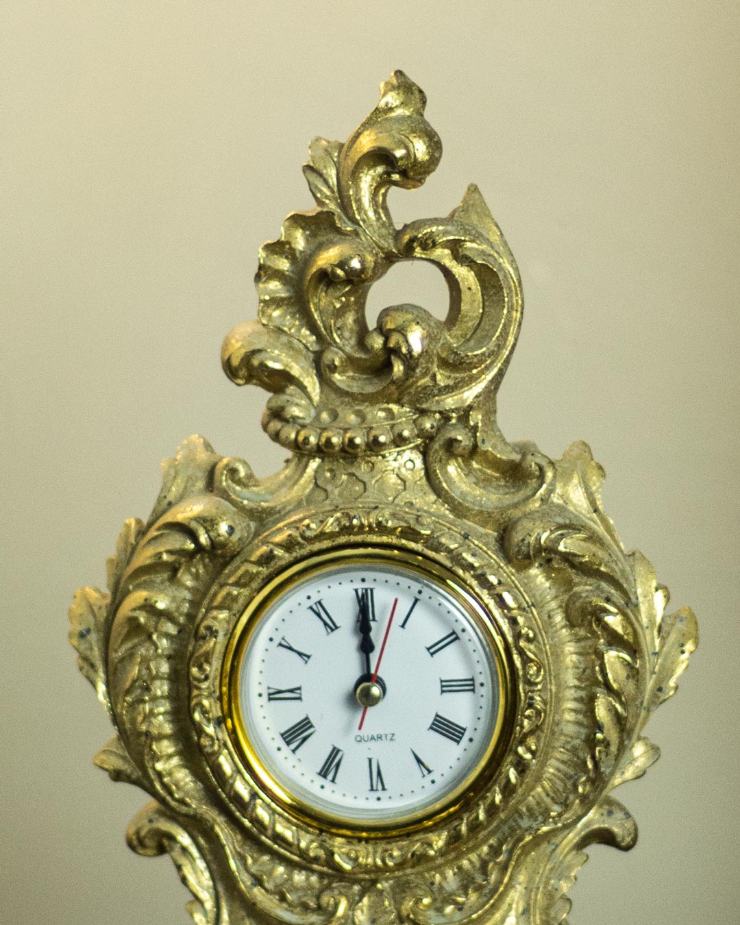 Classic Gold Victorian Table Top Clock - The Decor Kart