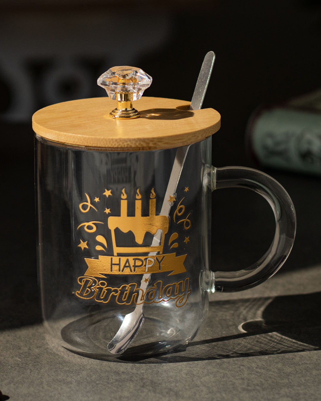 'Happy Birthday' Clear Coffee/Milk Mug - The Decor Kart