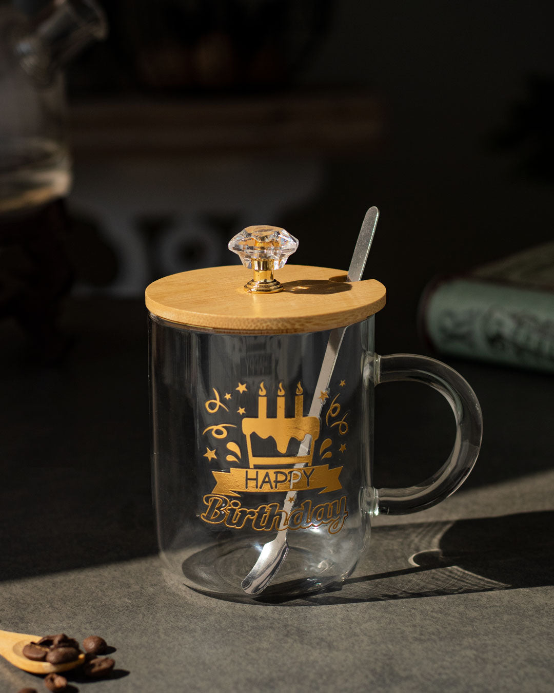 'Happy Birthday' Clear Coffee/Milk Mug - The Decor Kart