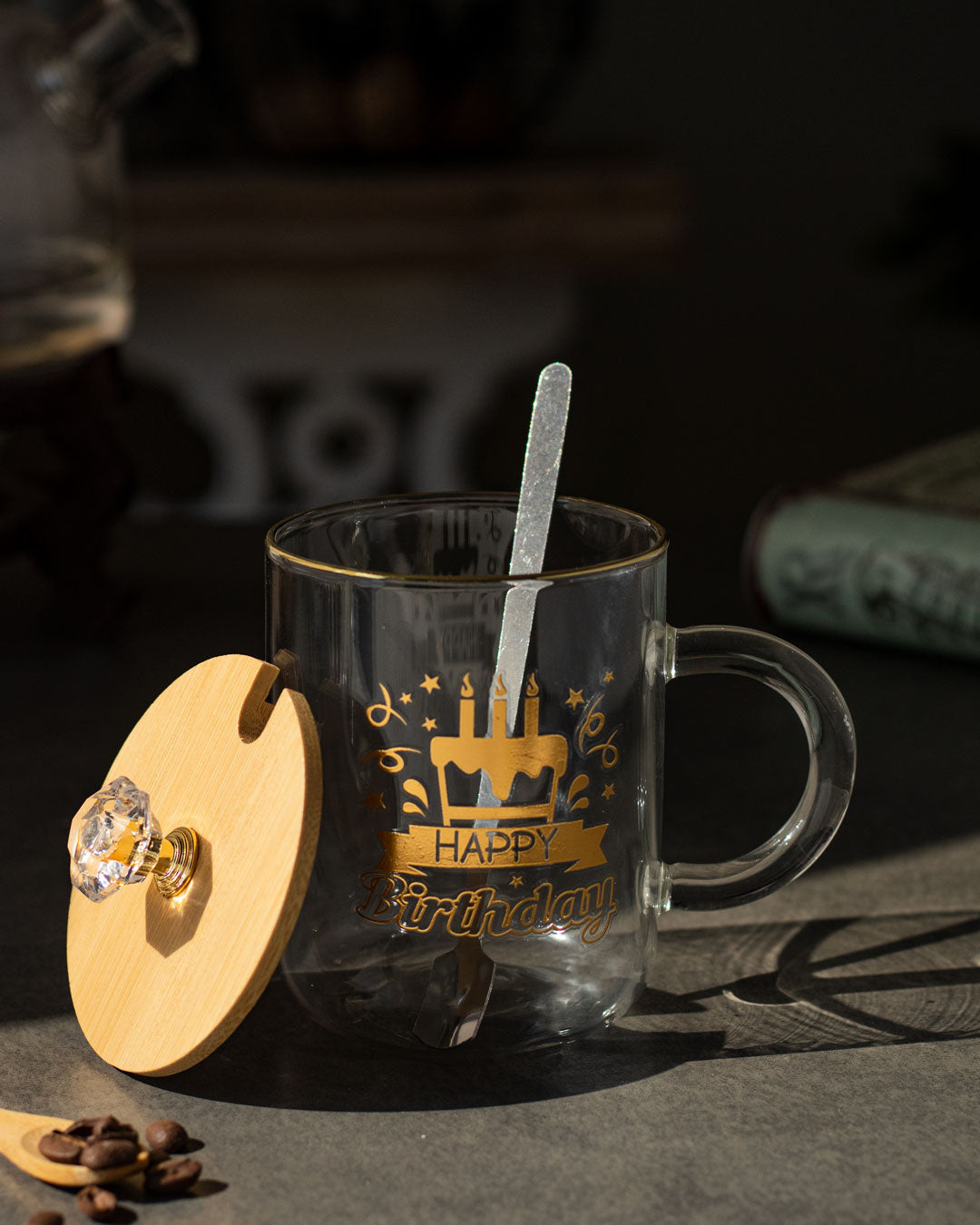 'Happy Birthday' Clear Coffee/Milk Mug - The Decor Kart