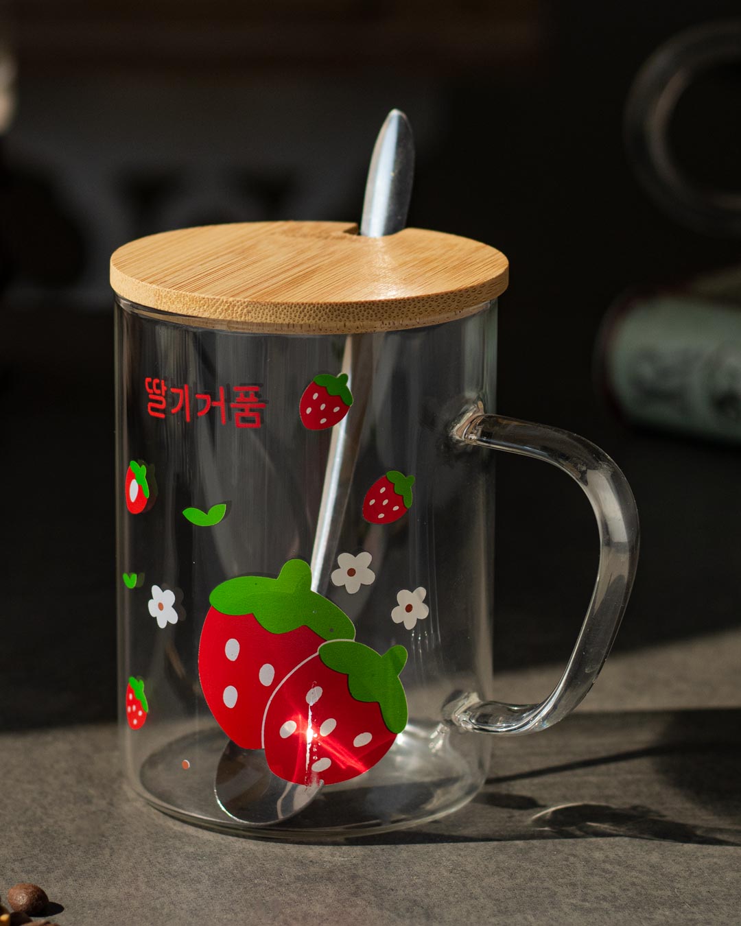 'Strawberry' Clear Coffee/Milk Mug