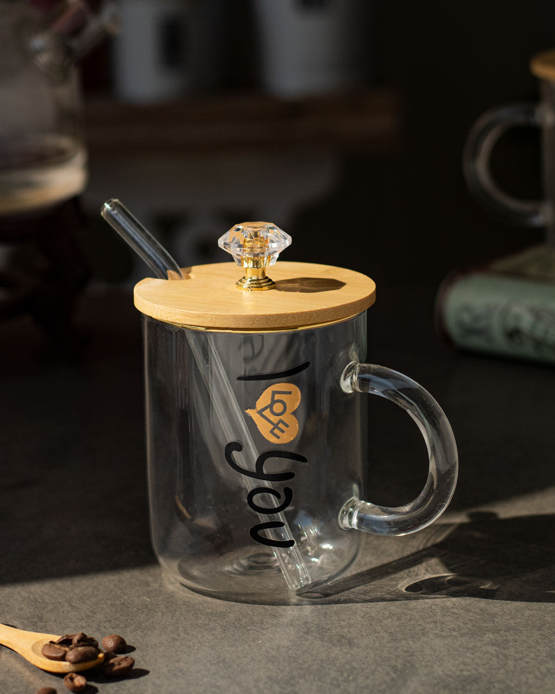 'I Love You' Clear Coffee/Milk Mug