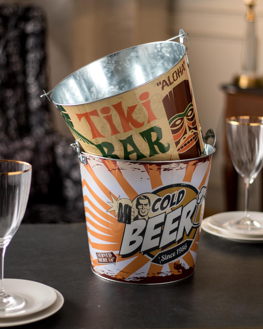 Cold Beer Beverage Tub - Set of 2 - The Decor Kart