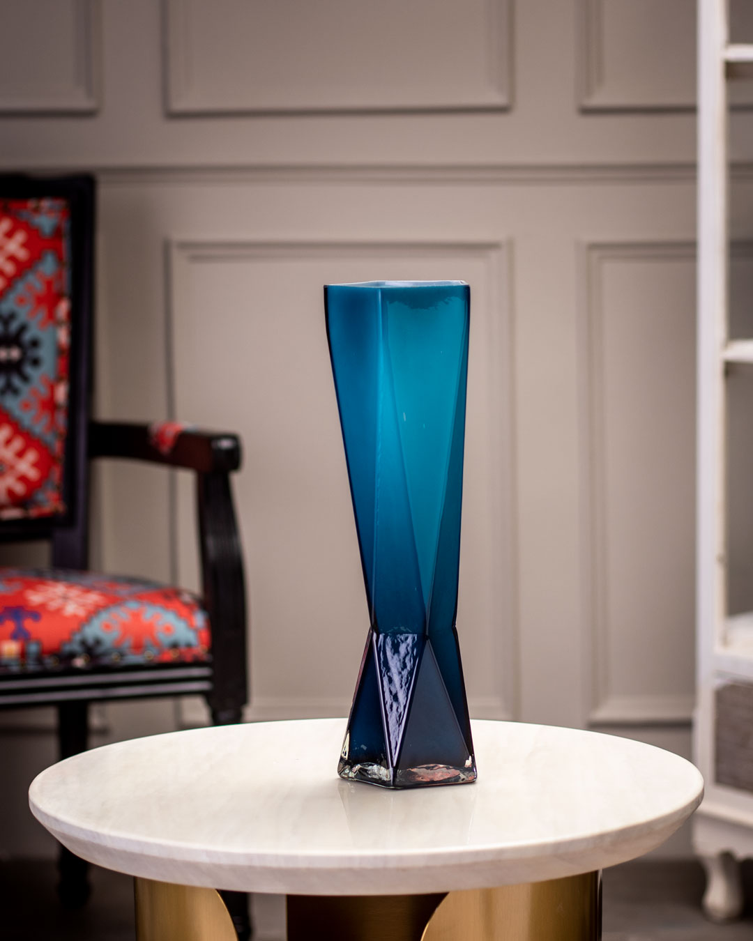 Dimensioni Blue Glass Vase - Large - The Decor Kart