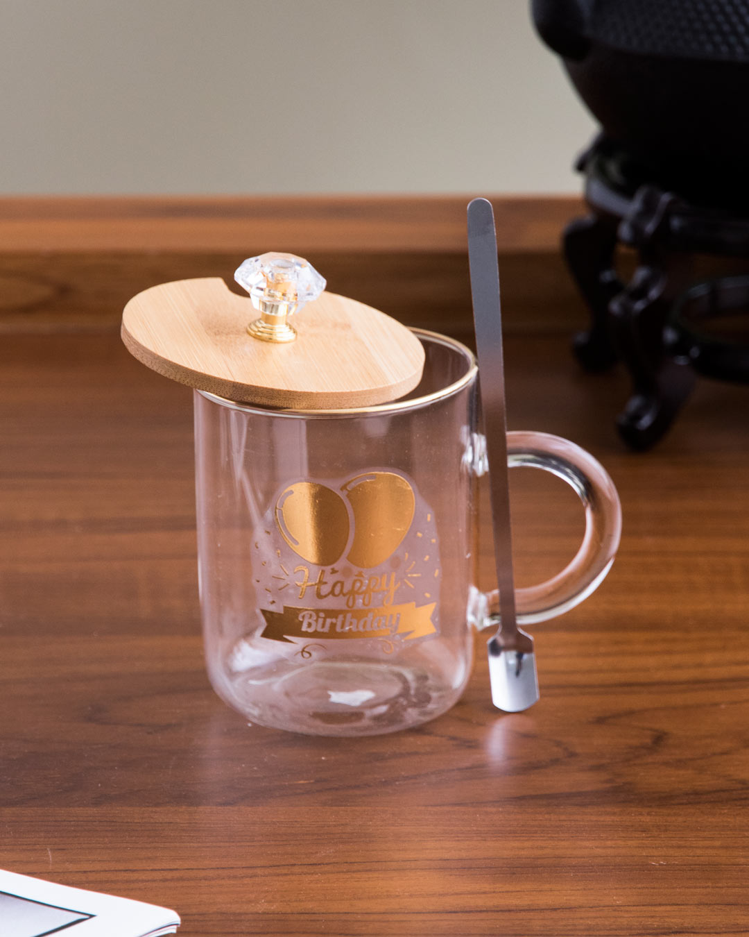 'Happy Birthday' Clear Coffee/Milk Mug - The Decor Kart