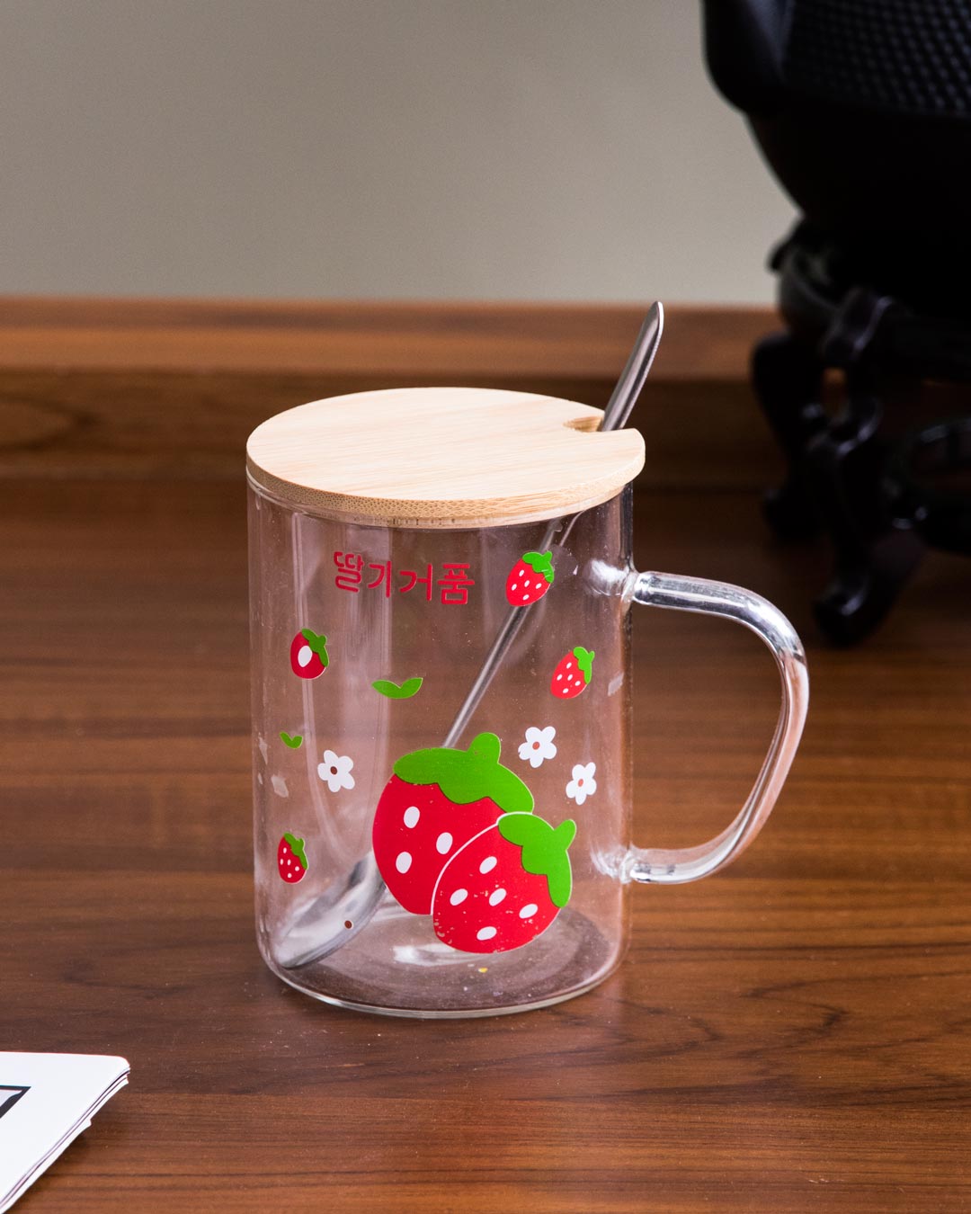 'Strawberry' Clear Coffee/Milk Mug