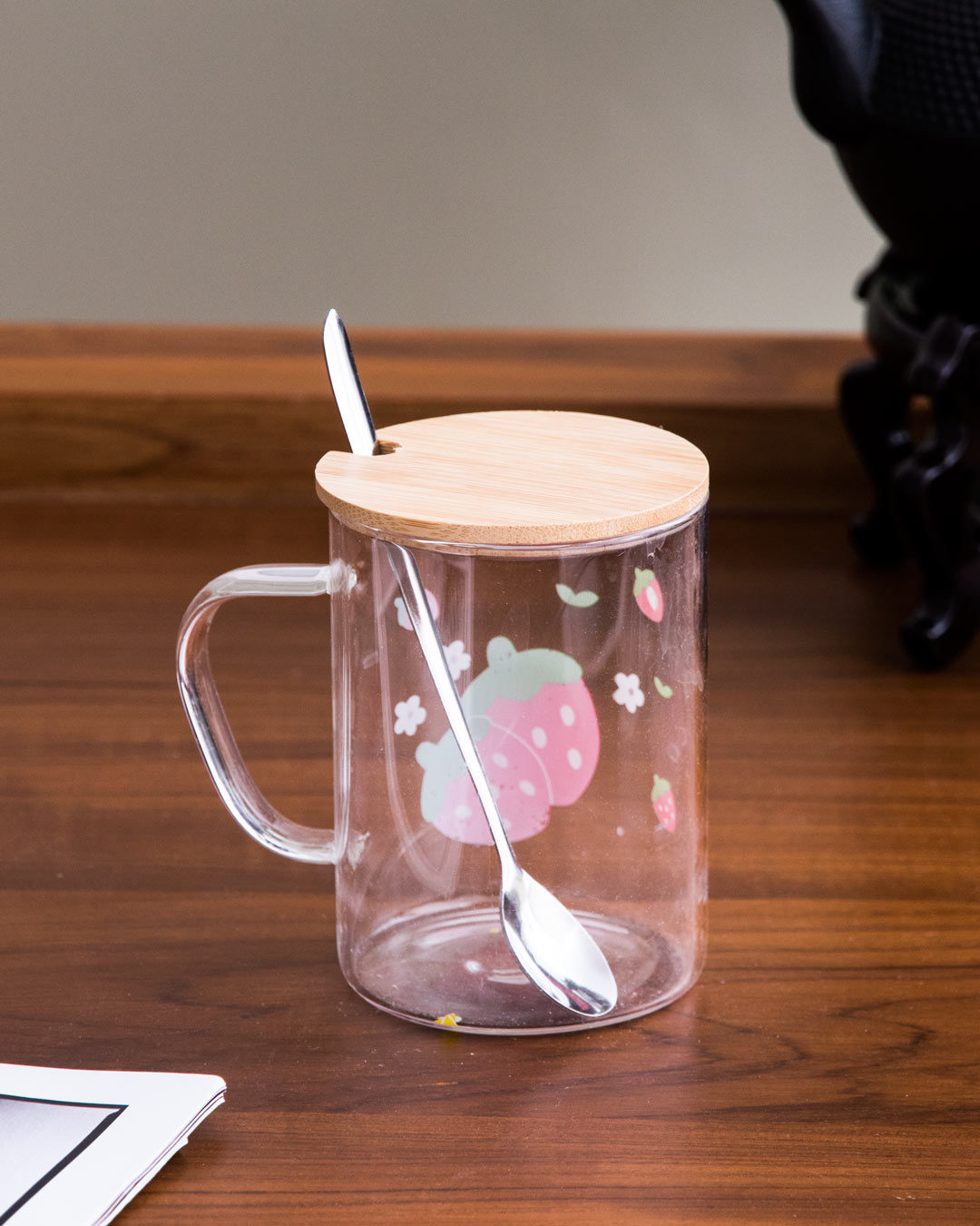 'Strawberry' Clear Coffee/Milk Mug