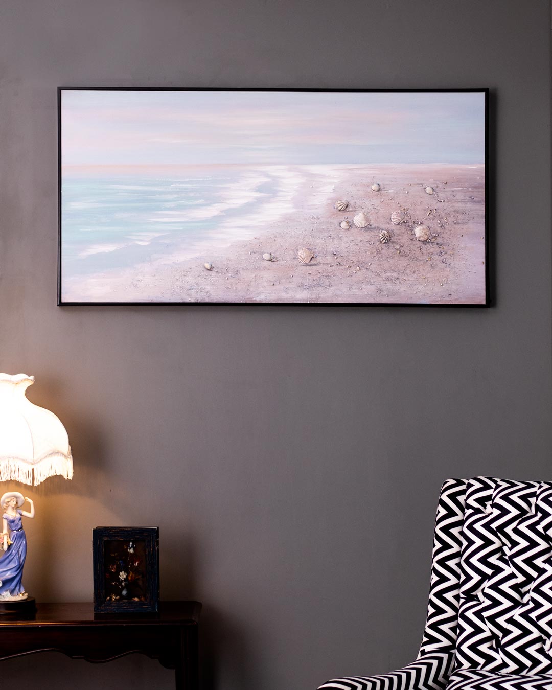 Tranquility Semi Hand-made Wall Art - 48*25 Inch - The Decor Kart