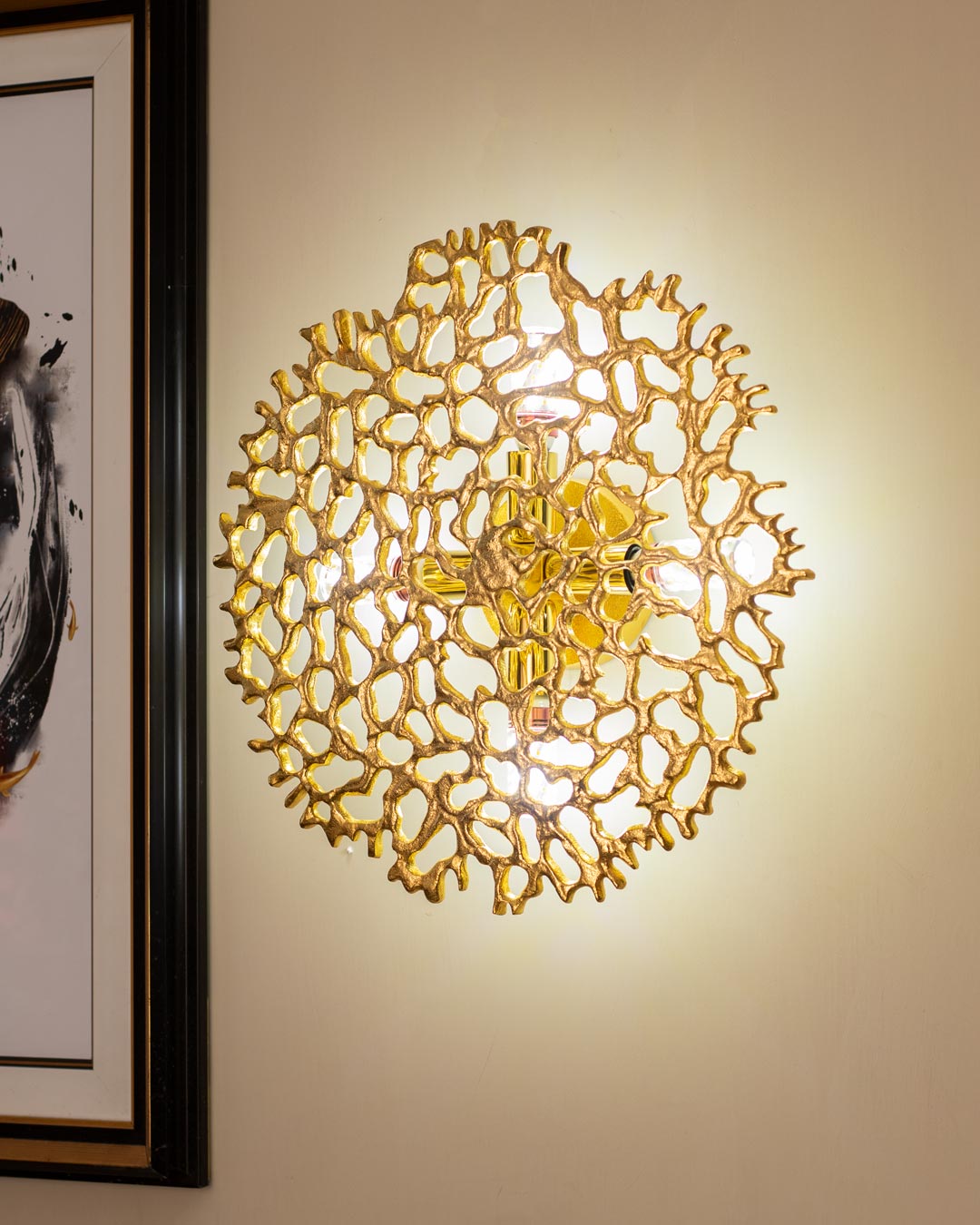 Golden Flower Wall Light - The Decor Kart