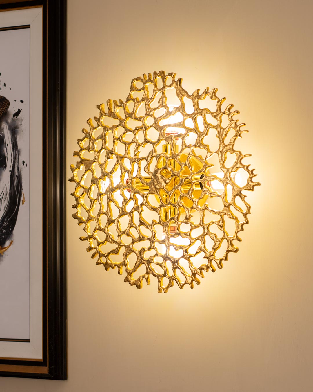 Golden Flower Wall Light - The Decor Kart