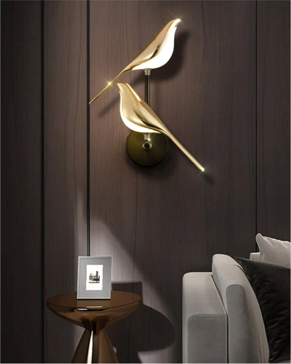 Aves Sitting Bird Wall Sconces - II - The Decor Kart
