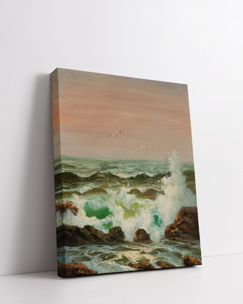 "Ocean Waves" Handmade Oil Painting 20"x24" - The Decor Kart