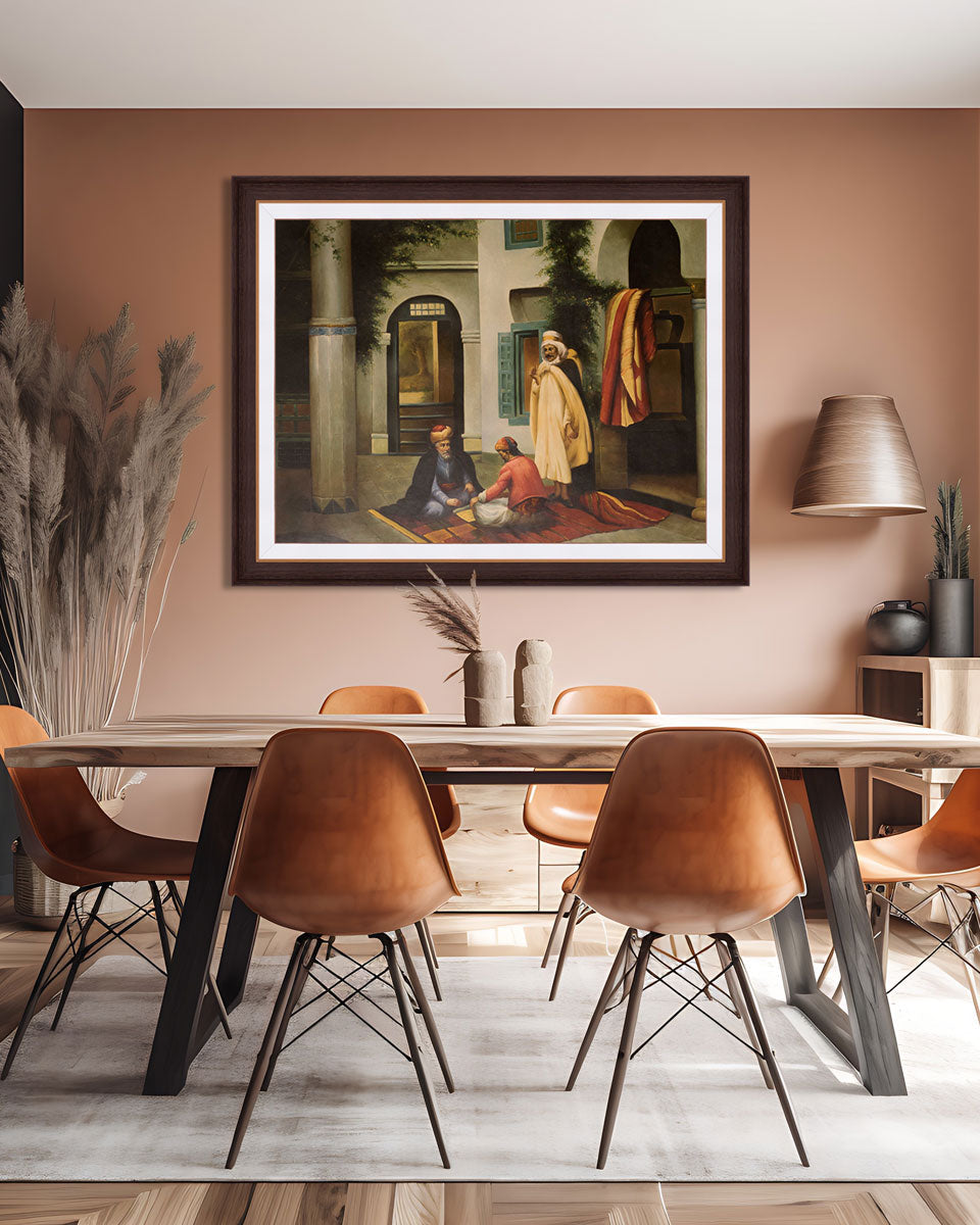 "Cairo Egypt Bazaar" Handmade Oil Painting 36"x 48" - The Decor Kart