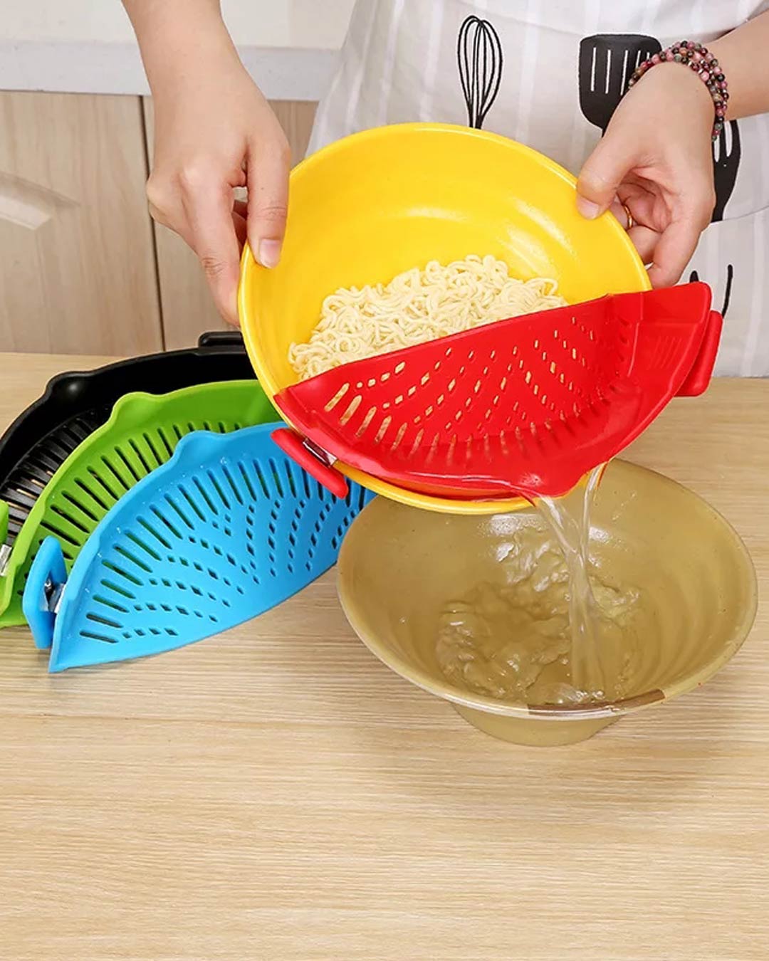Silicone Food Strainer - Red
