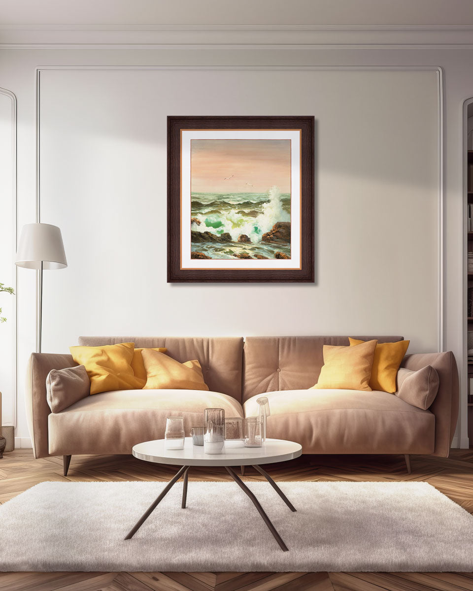 "Ocean Waves" Handmade Oil Painting 20"x24" - The Decor Kart