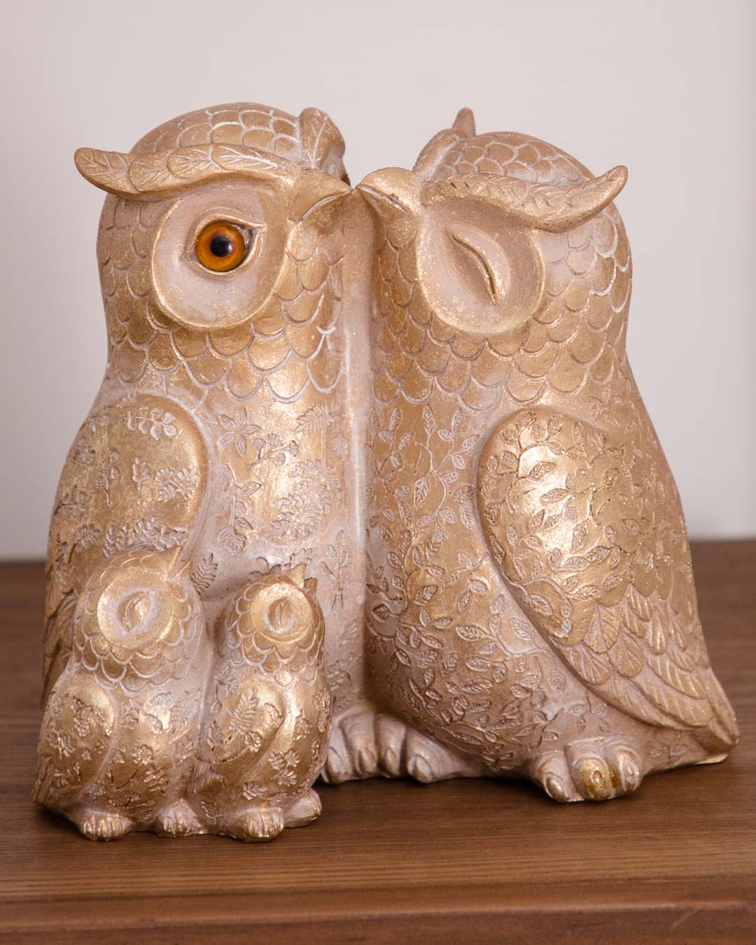 Enchanting Night: Owl Family Figurine