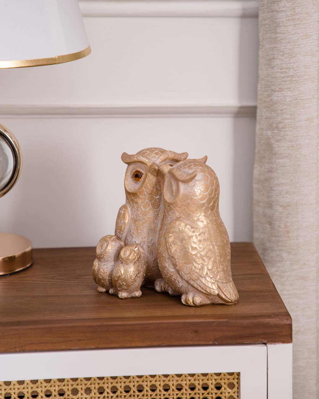 Enchanting Night: Owl Family Figurine