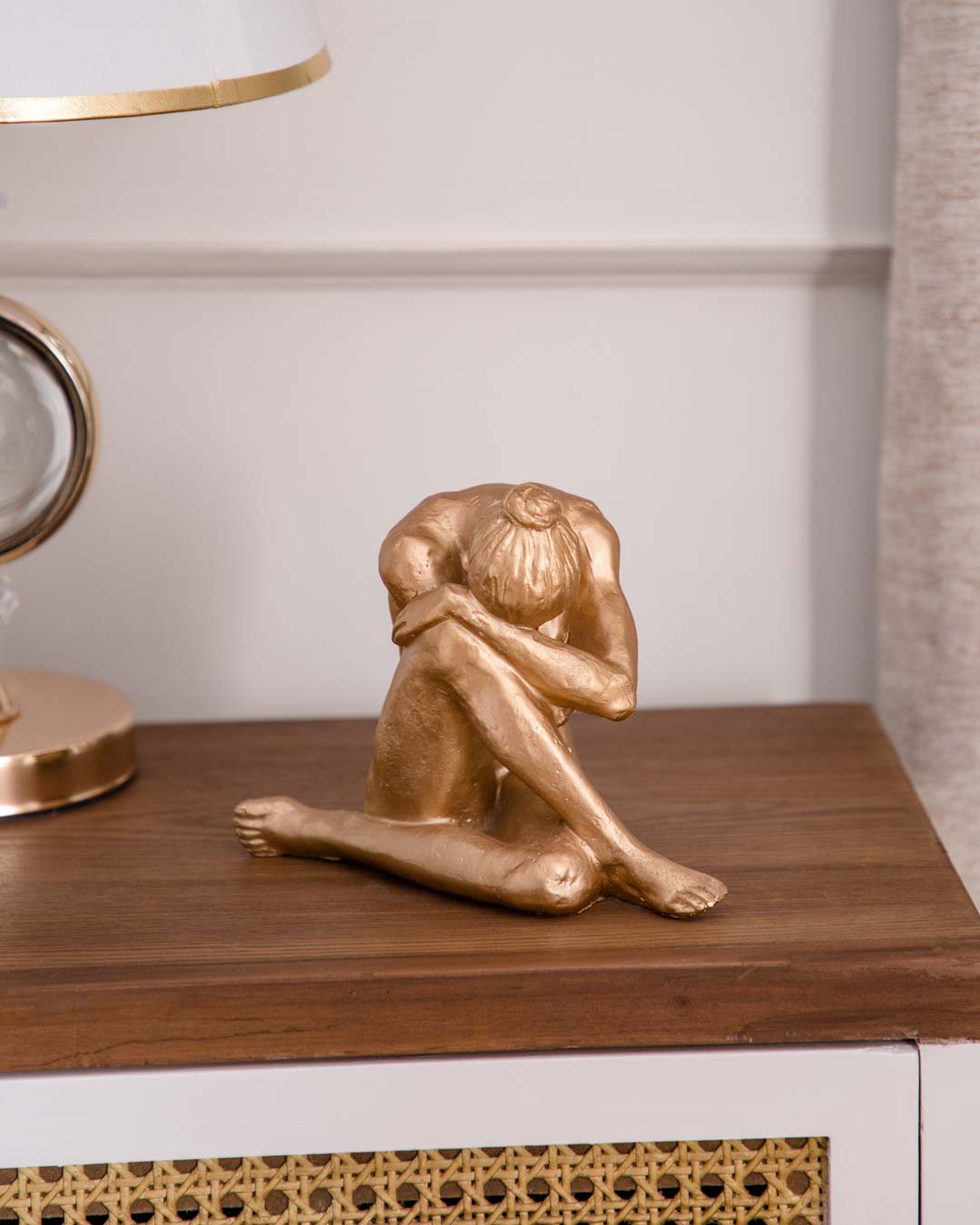 The Veiled Emotions: A Sad Women Hiding Her Face Sculpture - The Decor Kart