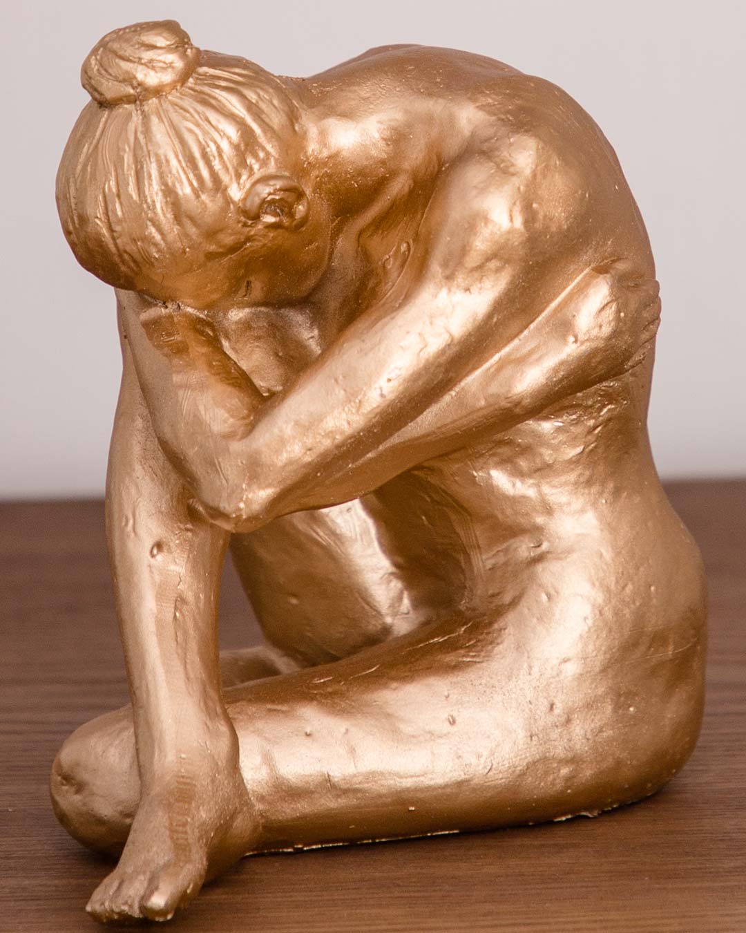 The Veiled Emotions: A Sad Women Hiding Her Face Sculpture - The Decor Kart