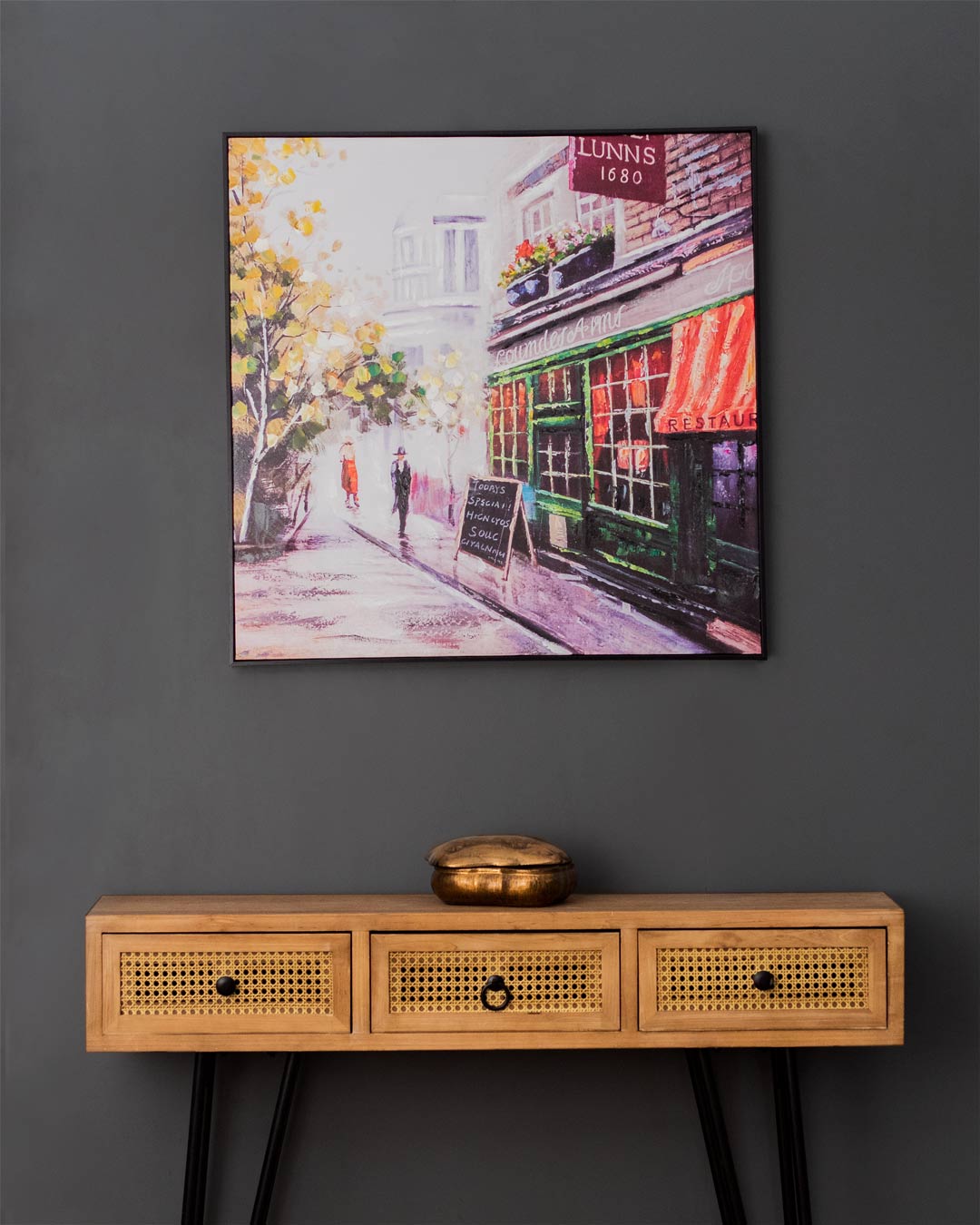Cityscape II Semi Hand-made Wall Art - 32*32 Inch - The Decor Kart