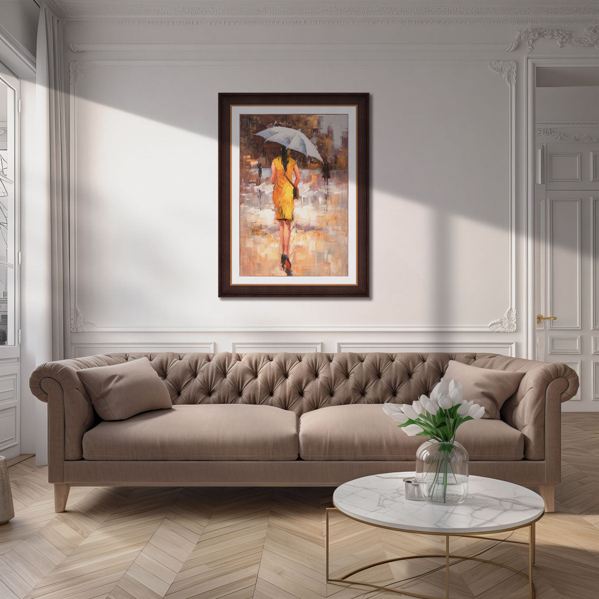 'The Lone Walk' Handmade Oil Painting 24"x 36" - The Decor Kart