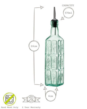 Bormioli Rocco Olive Oil Bottle with Pourer Green - 570ml