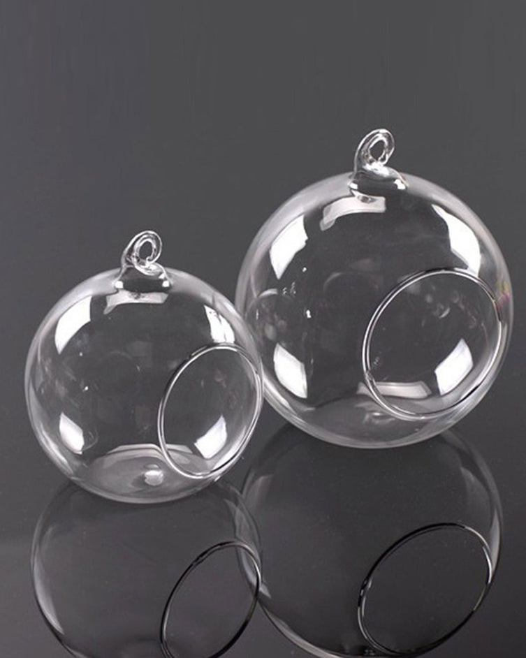 Terrarium Globe Tea-light Candle Holder - Set of 2 - The Decor Kart