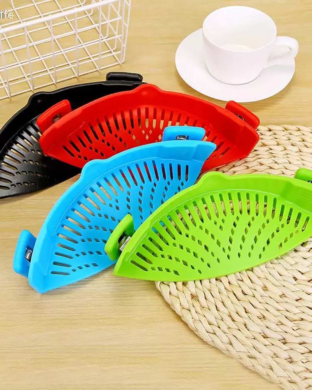 Silicone Food Strainer - Red