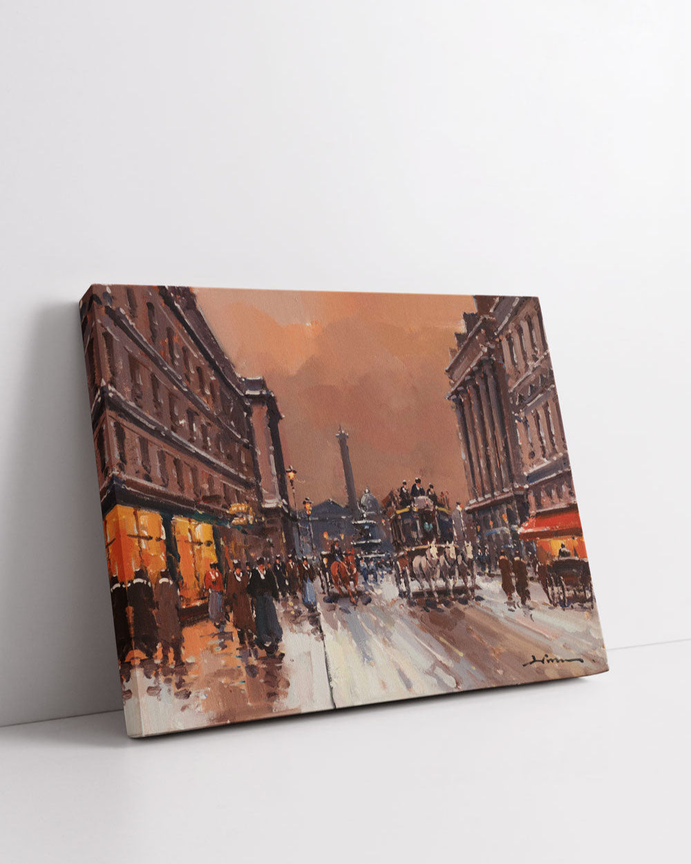 'A Parisian Evening' Handmade Oil Painting 20"x24" - The Decor Kart