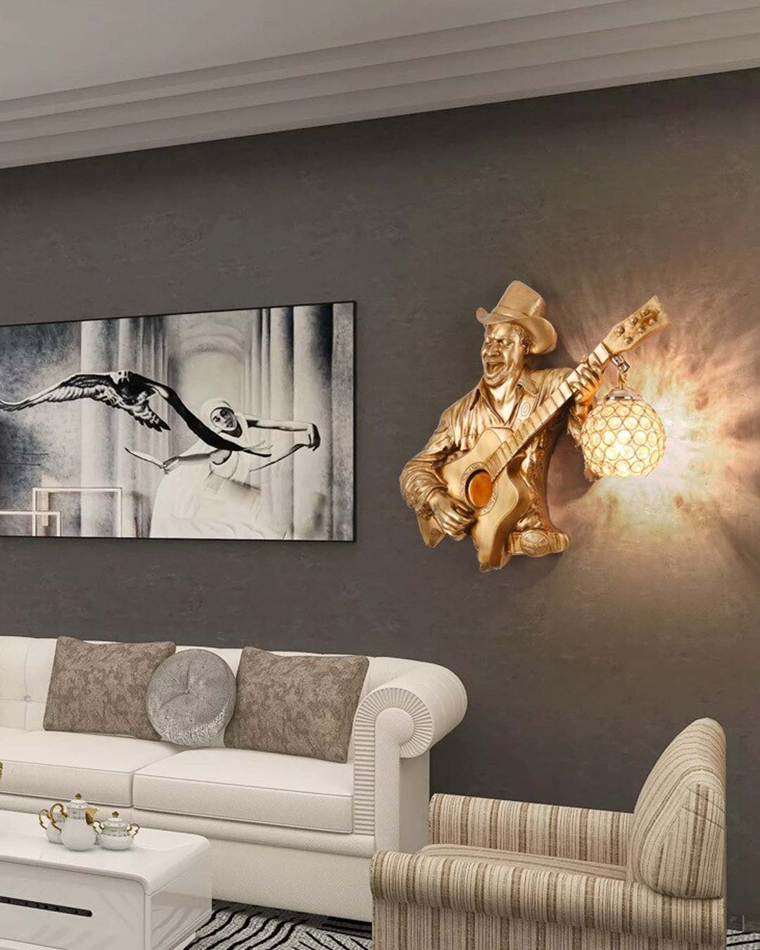 Guitarist Wall Sconce - The Decor Kart