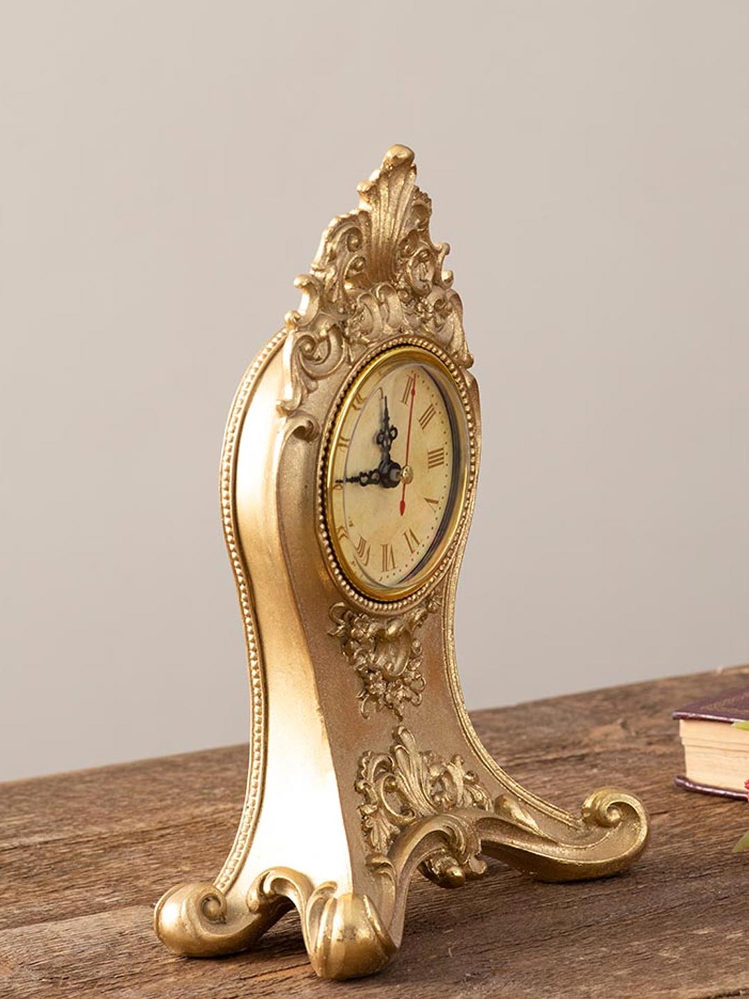 Classic Gold Victorian Table Top Clock - The Decor Kart