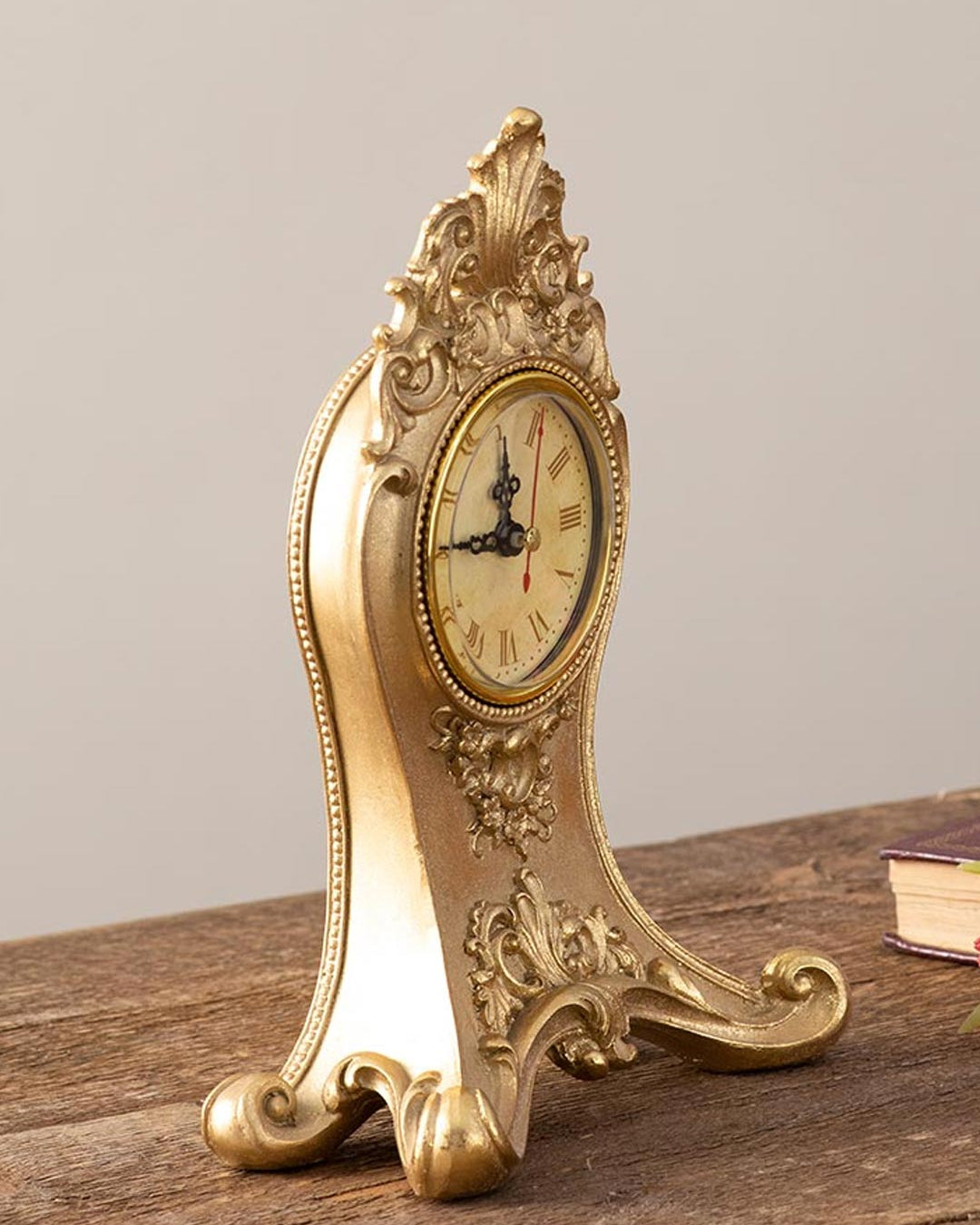 Classic Gold Victorian Table Top Clock - The Decor Kart