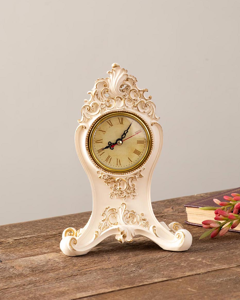 Classic Gold Victorian Table Top Clock - The Decor Kart