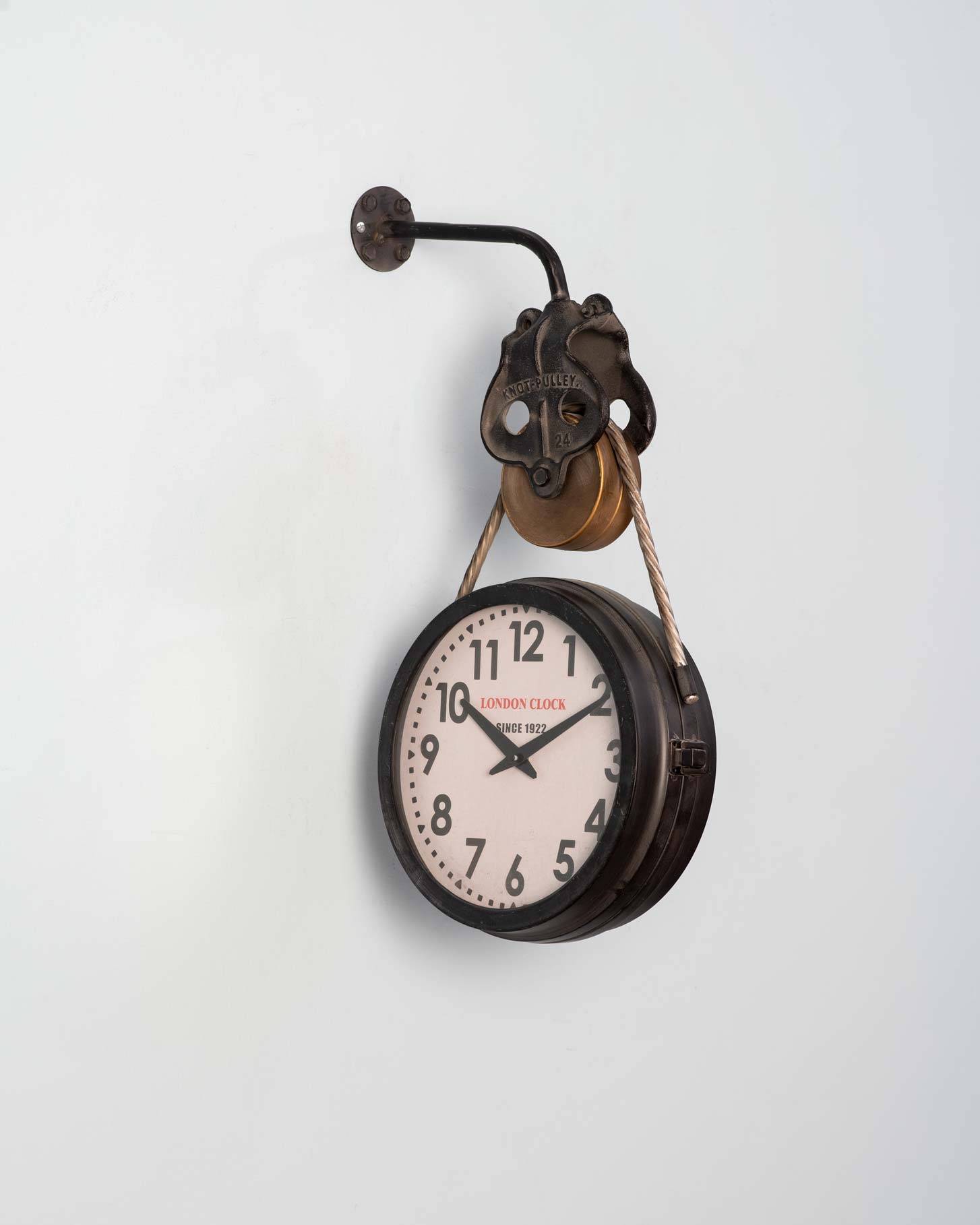 The Station Double-Sided Wall Clock - The Decor Kart
